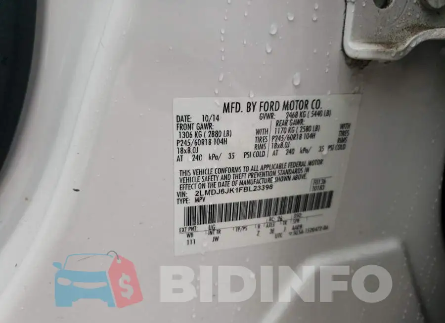 2LMDJ6JK1FBL23398 Photo# 13