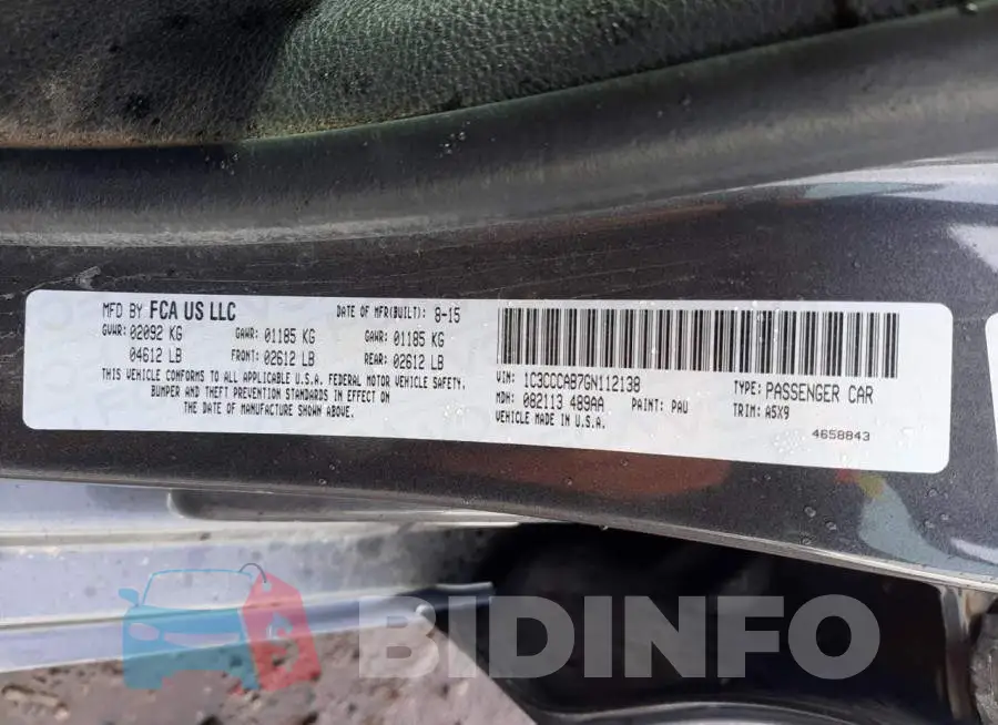 1C3CCCAB7GN112138 Photo# 12