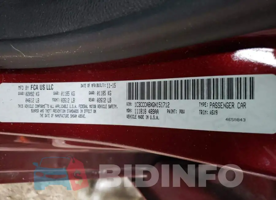 1C3CCCABXGN151712 Photo# 12