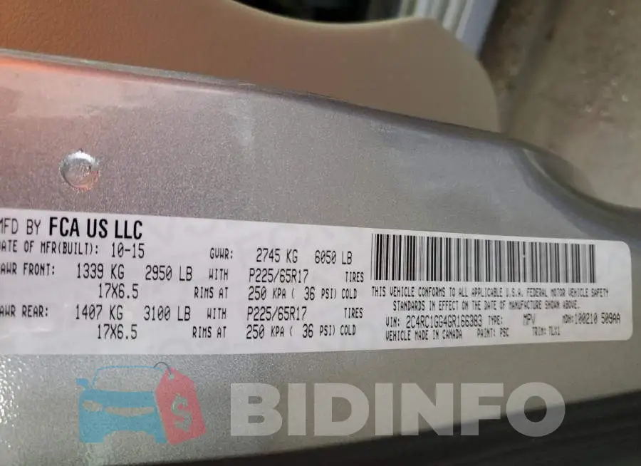 2C4RC1GG4GR166383 Photo# 13