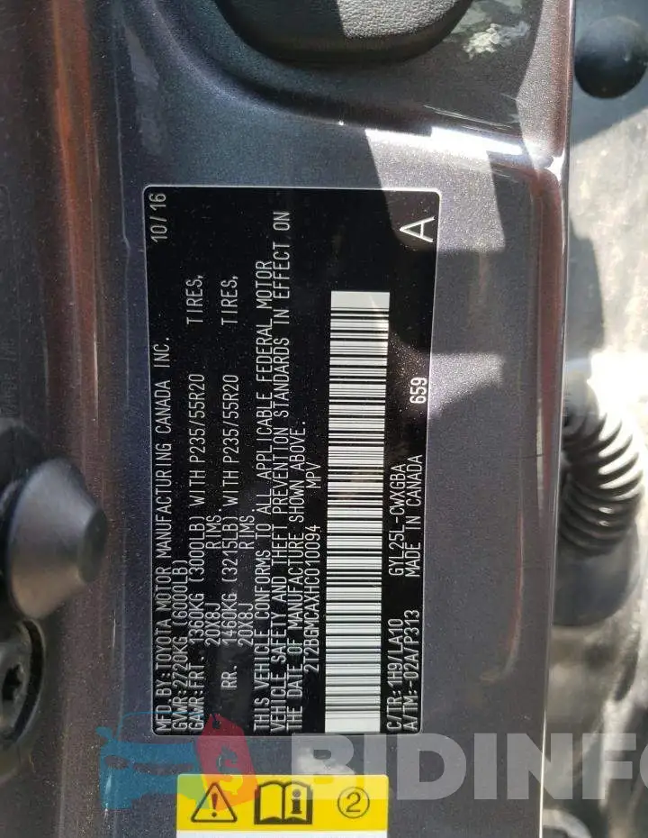 2T2BGMCAXHC010094 Photo# 13
