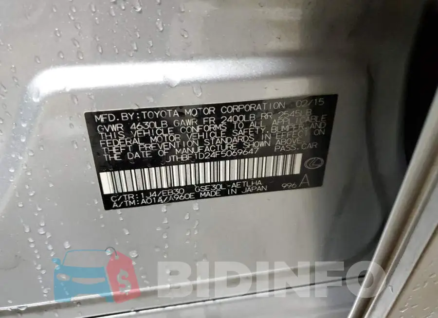 JTHBF1D24F5069647 Photo# 12