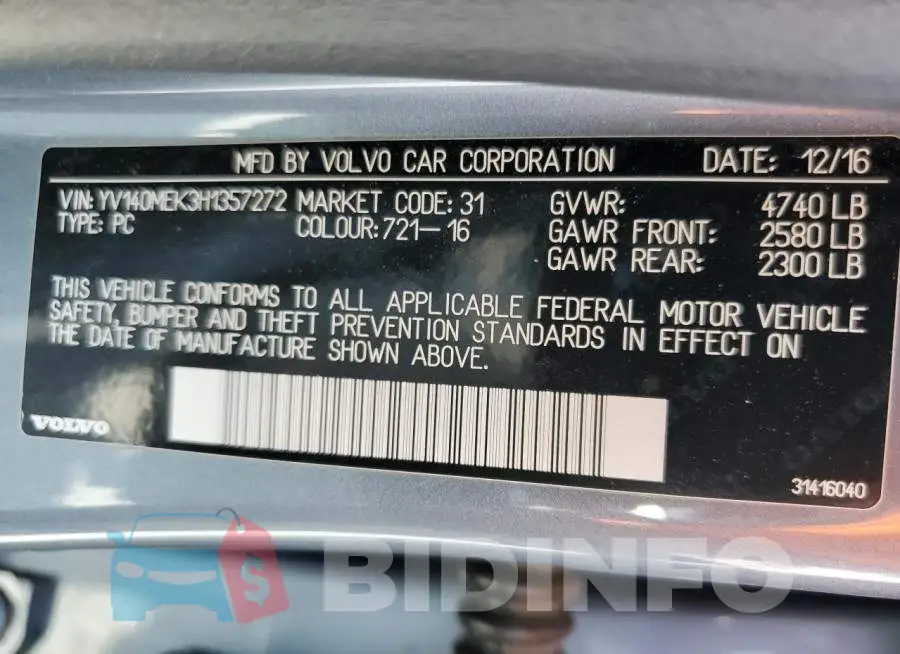 YV140MEK3H1357272 Photo# 13