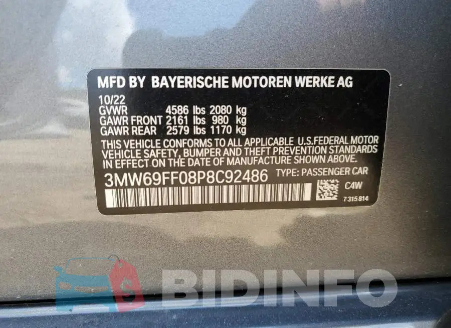 3MW69FF08P8C92486 Photo# 12