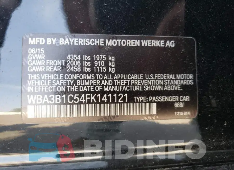 WBA3B1C54FK141121 Photo# 12