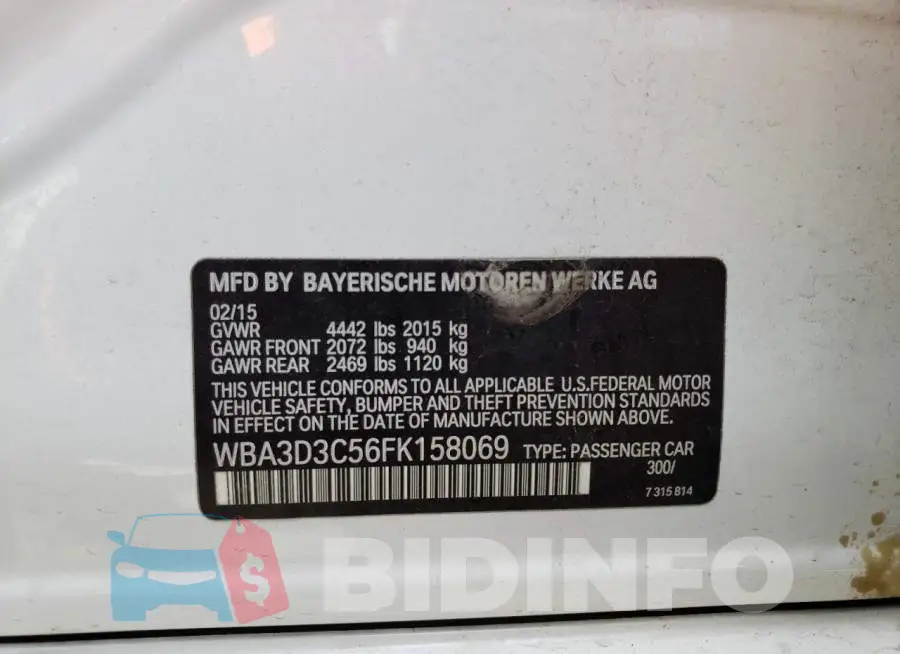 WBA3D3C56FK158069 Photo# 12