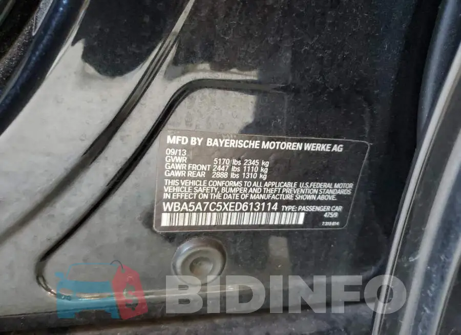 WBA5A7C5XED613114 Photo# 12