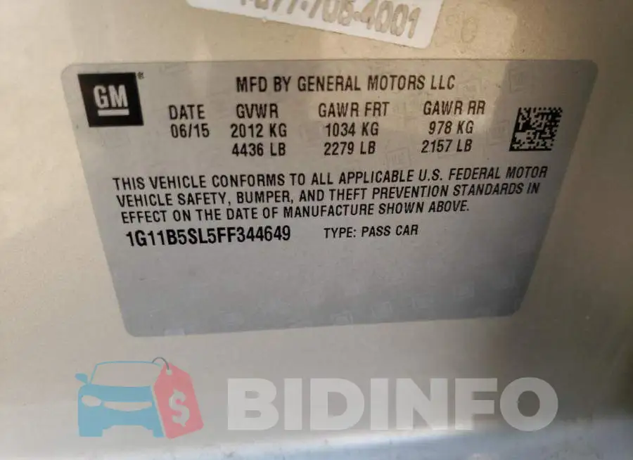 1G11B5SL5FF344649 Photo# 12