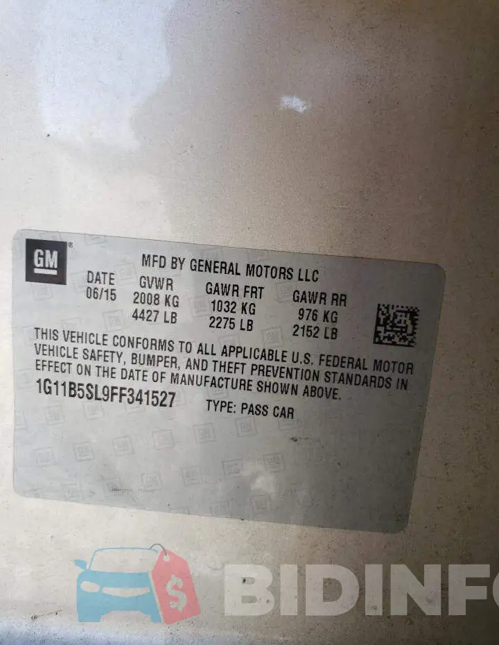 1G11B5SL9FF341527 Photo# 12