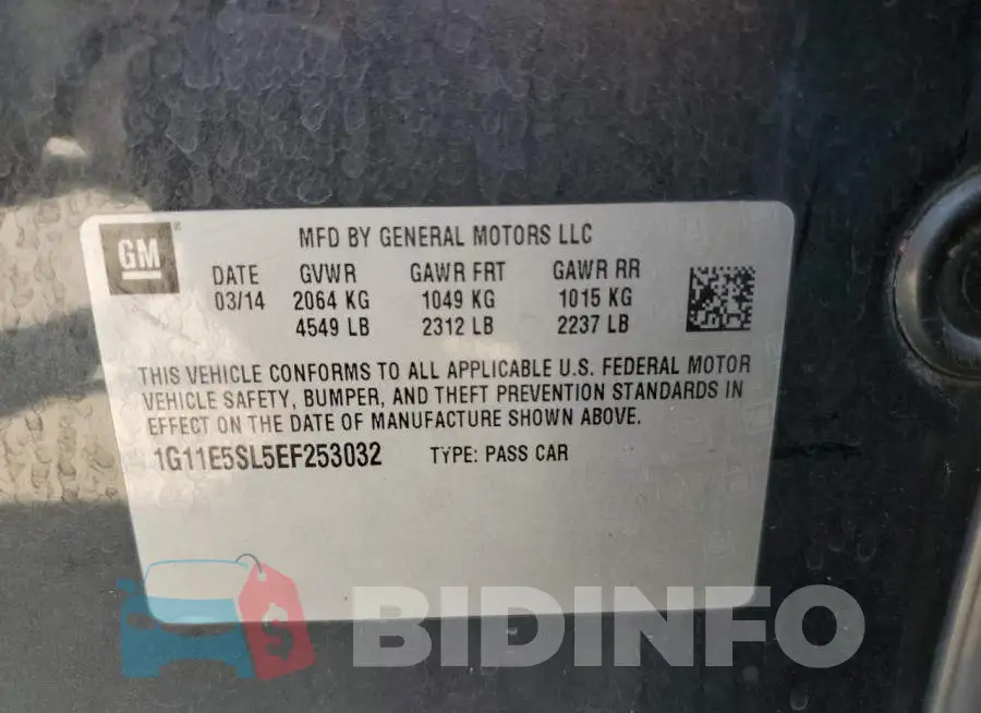 1G11E5SL5EF253032 Photo# 12