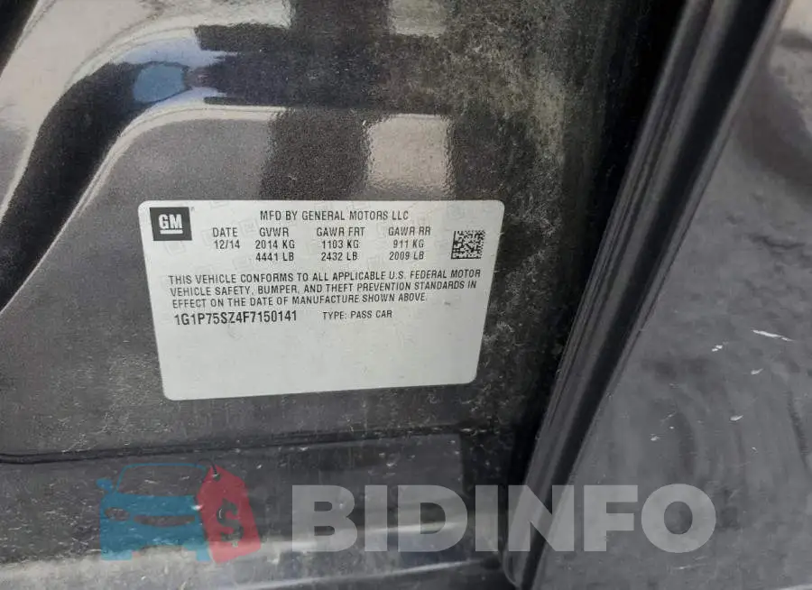 1G1P75SZ4F7150141 Photo# 12