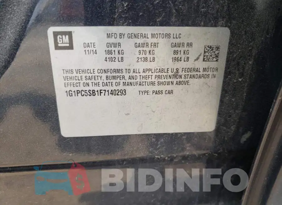 1G1PC5SB1F7140293 Photo# 12