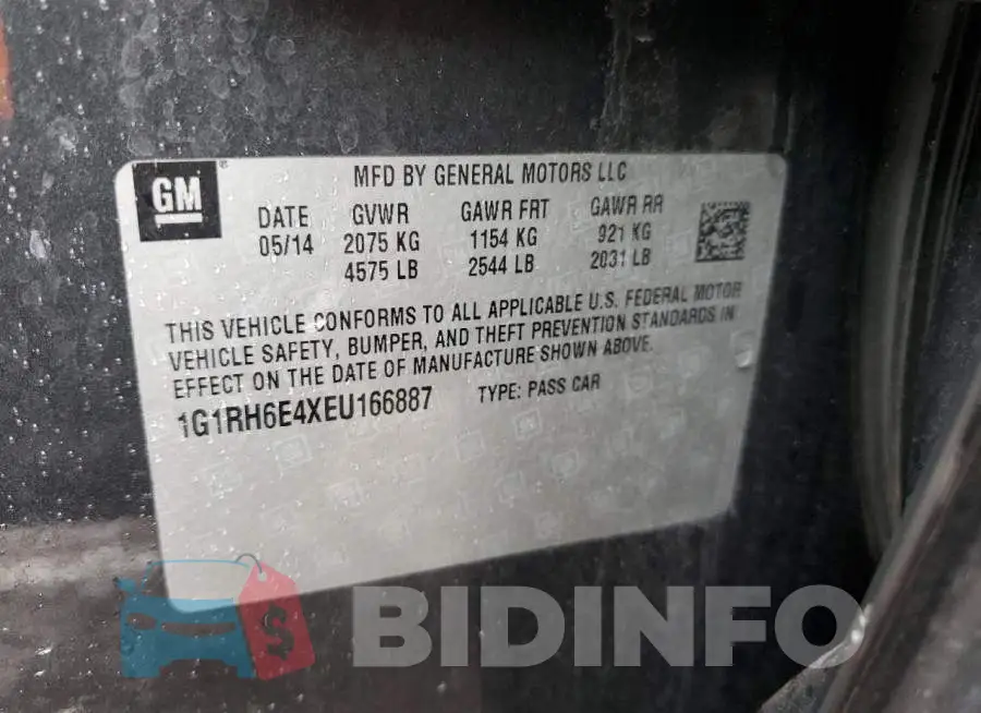 1G1RH6E4XEU166887 Photo# 12