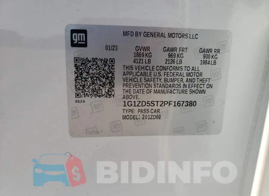 1G1ZD5ST2PF167380 Photo# 12