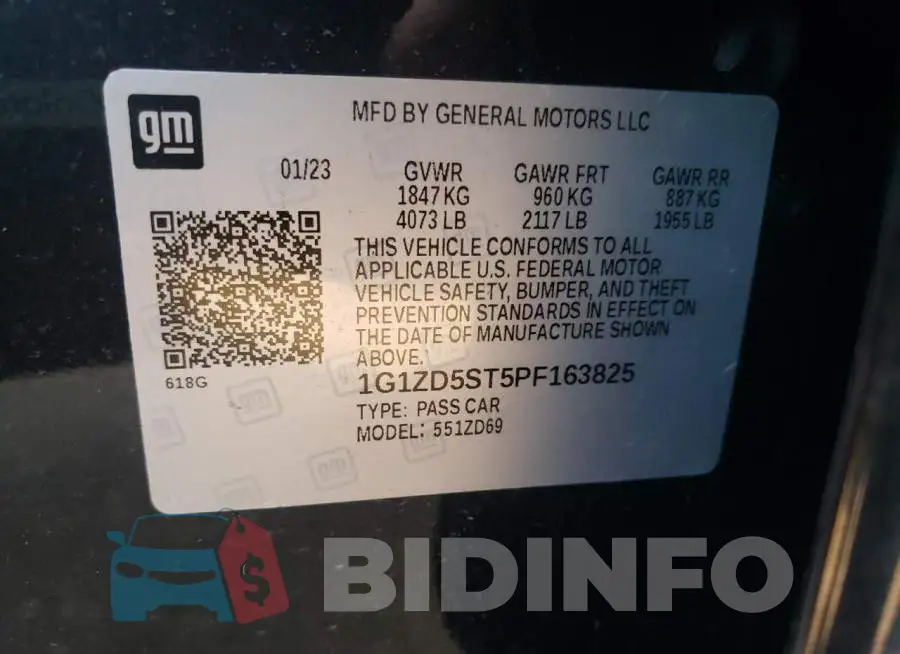 1G1ZD5ST5PF163825 Photo# 13