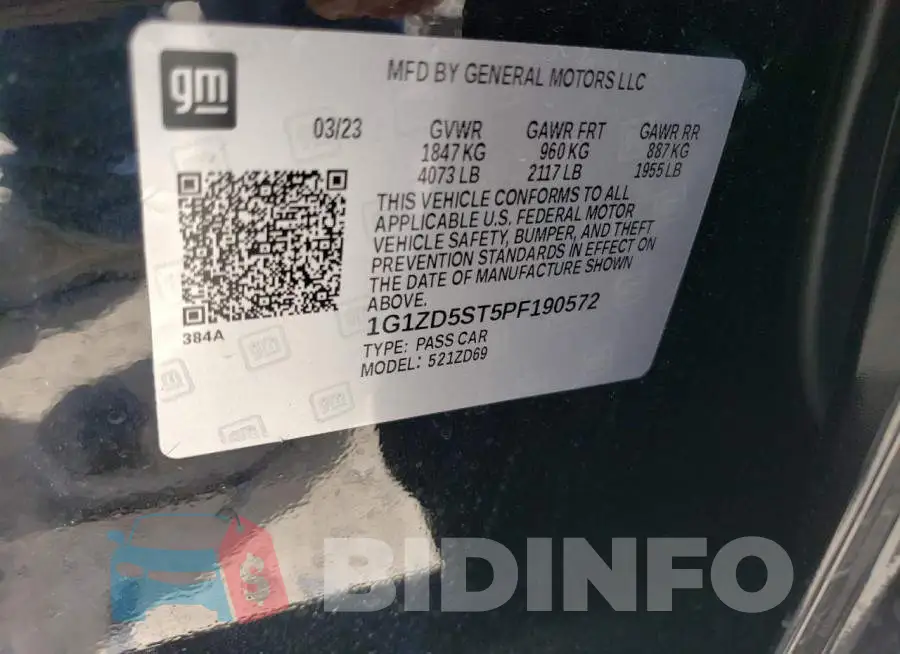 1G1ZD5ST5PF190572 Photo# 13