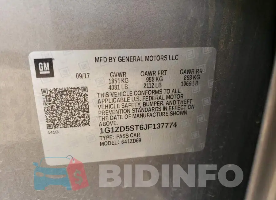 1G1ZD5ST6JF137774 Photo# 12