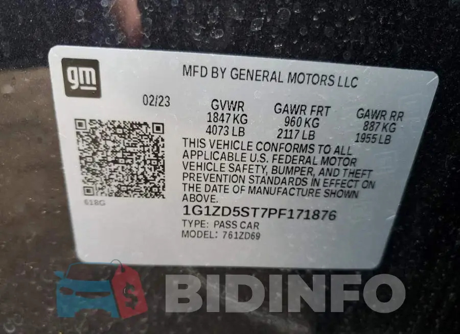 1G1ZD5ST7PF171876 Photo# 12