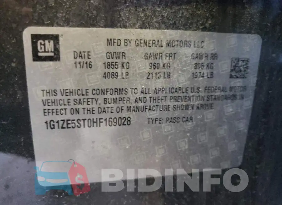 1G1ZE5ST0HF169028 Photo# 12