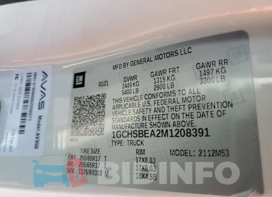 1GCHSBEA2M1208391 Photo# 12