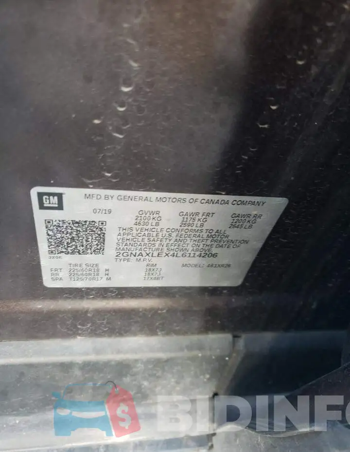 2GNAXLEX4L6114206 Photo# 14