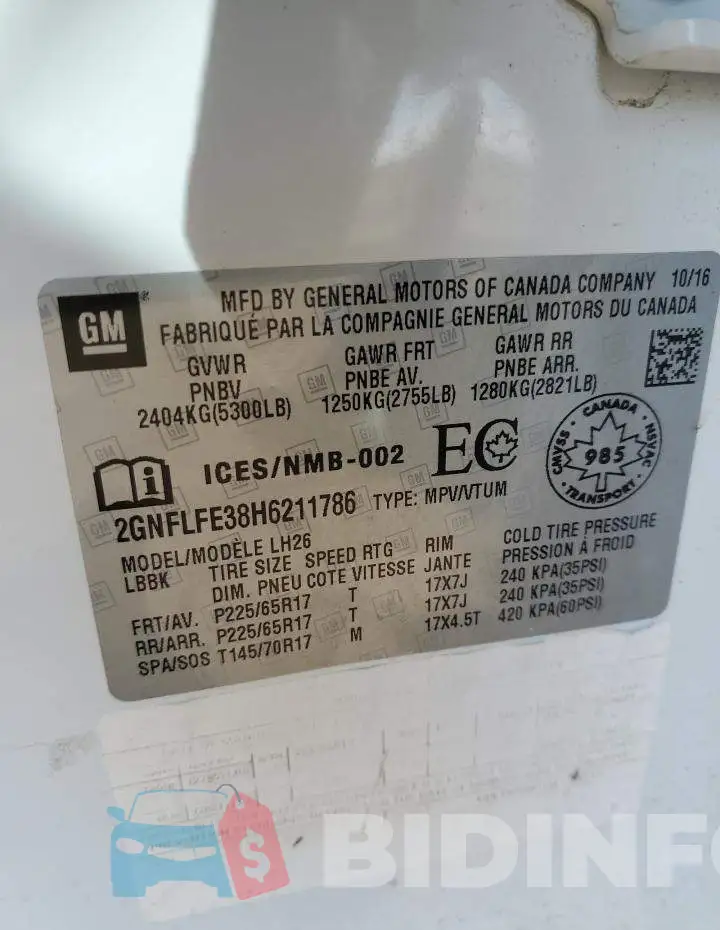 2GNFLFE38H6211786 Photo# 12