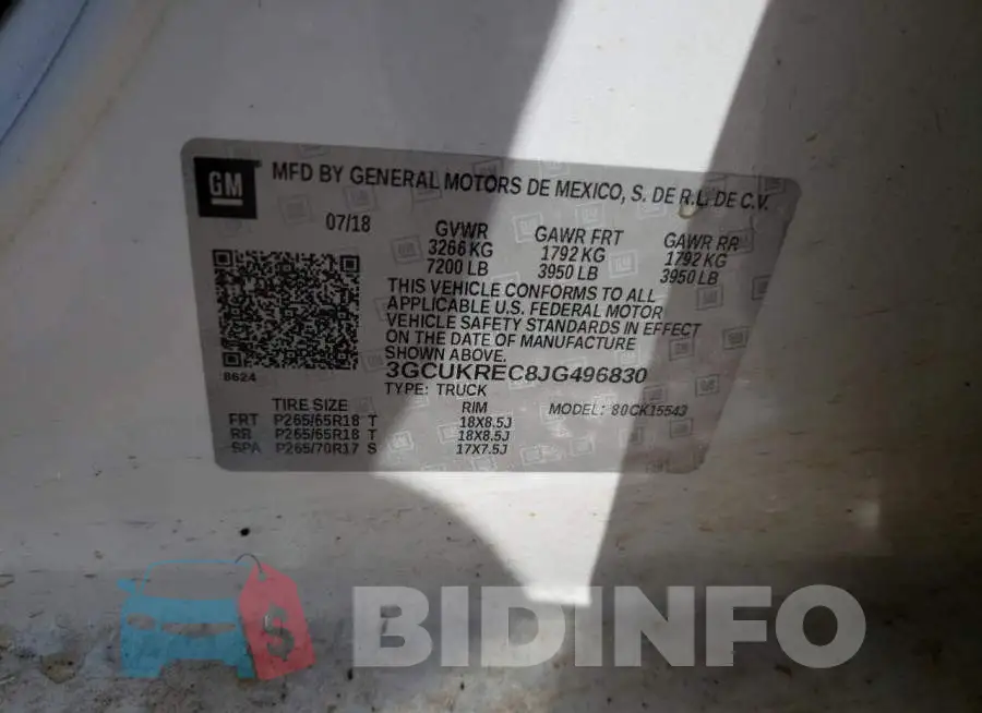 3GCUKREC8JG496830 Photo# 13
