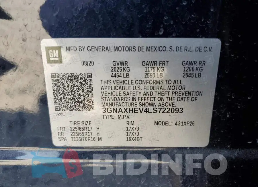 3GNAXHEV4LS722093 Photo# 13