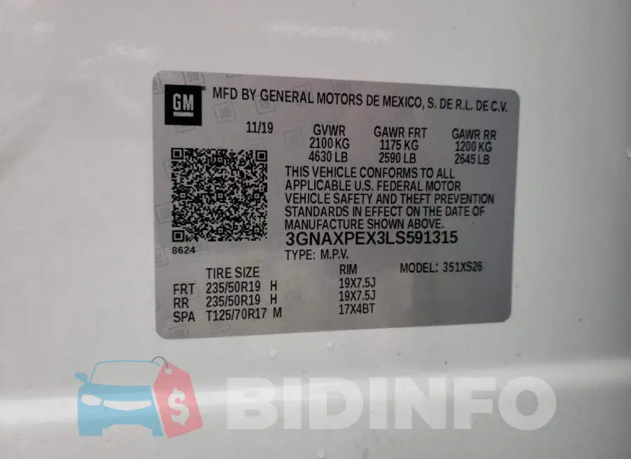 3GNAXPEX3LS591315 Photo# 13