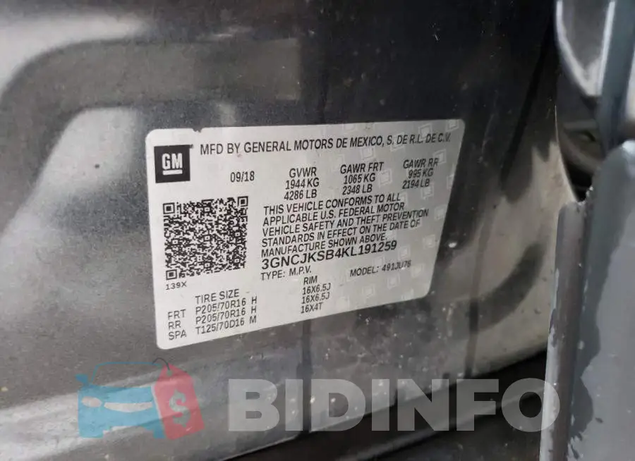 3GNCJKSB4KL191259 Photo# 13