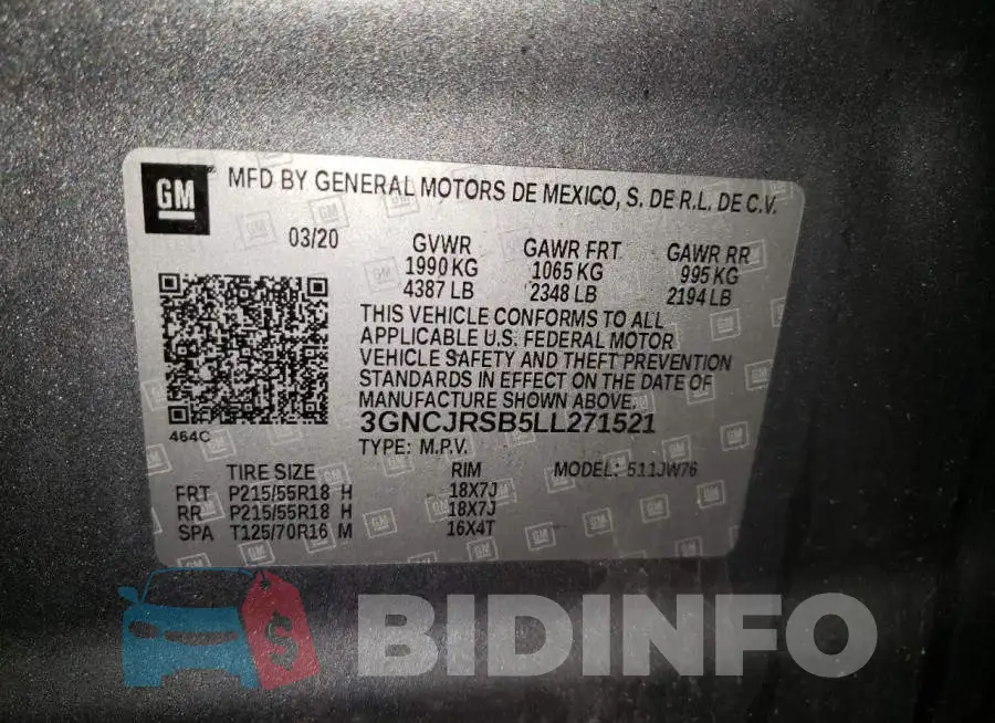 3GNCJRSB5LL271521 Photo# 12
