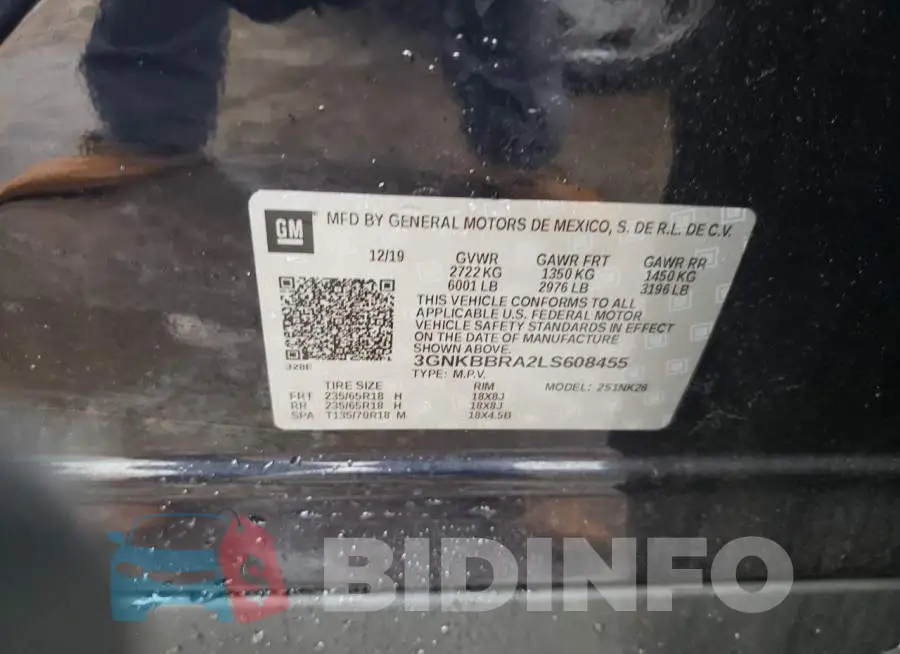 3GNKBBRA2LS608455 Photo# 13