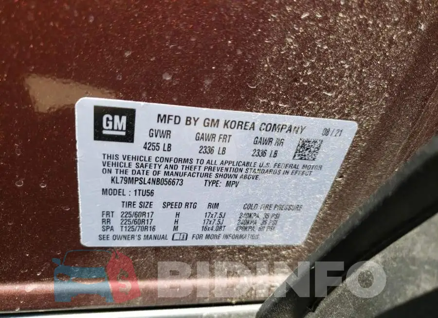 KL79MPSL4NB056673 Photo# 13