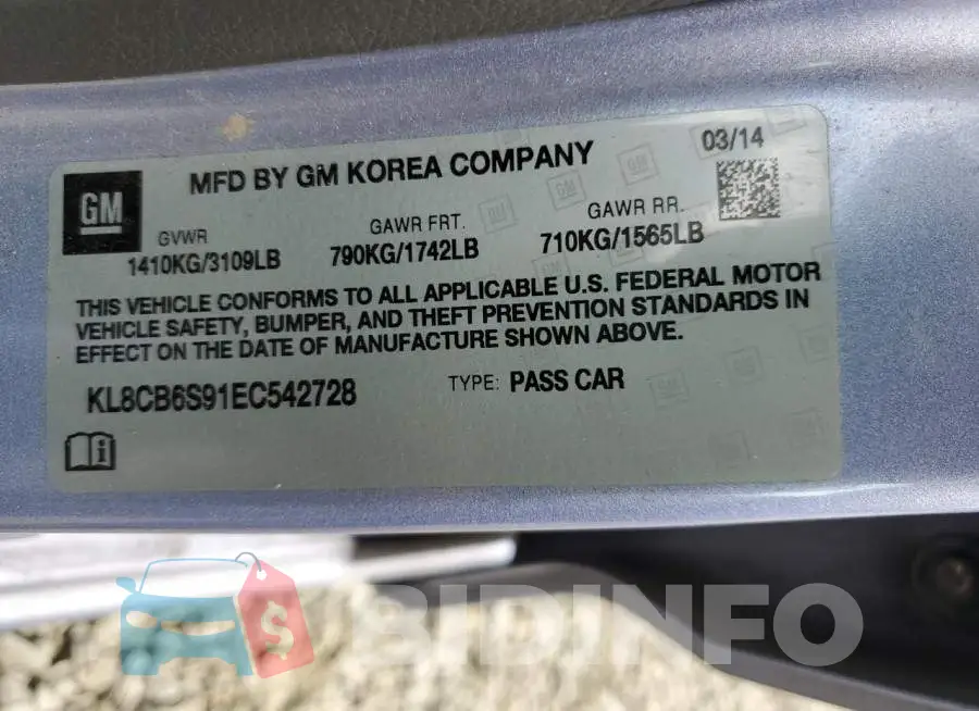KL8CB6S91EC542728 Photo# 12