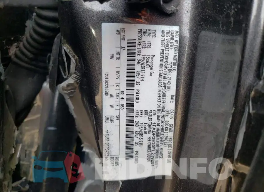 1FADP3E20FL239201 Photo# 13