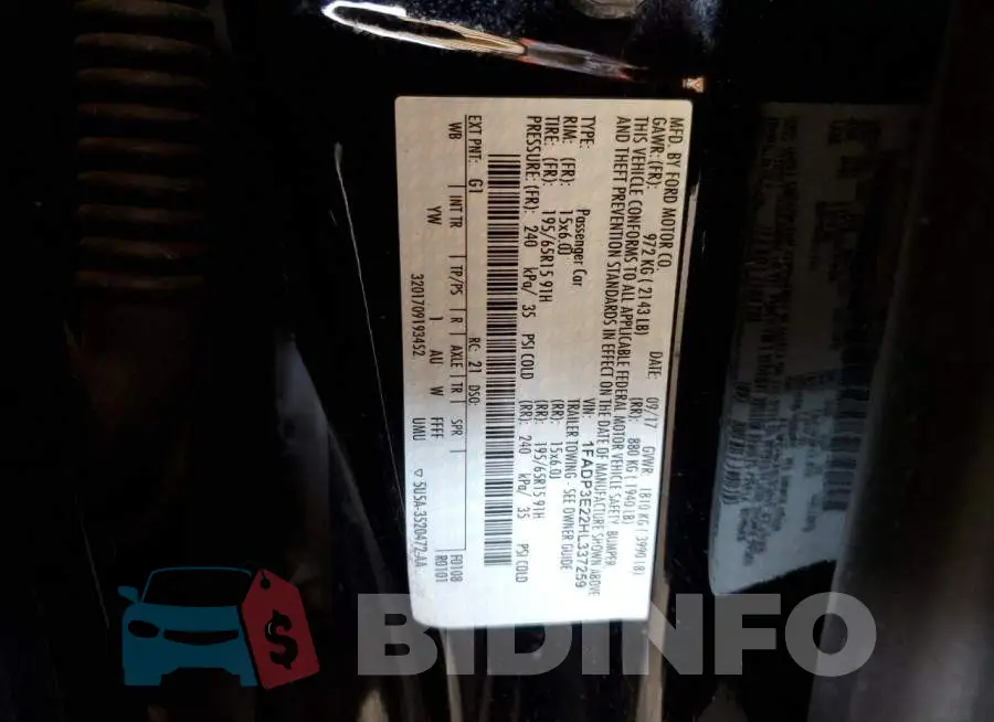 1FADP3E22HL337259 Photo# 12