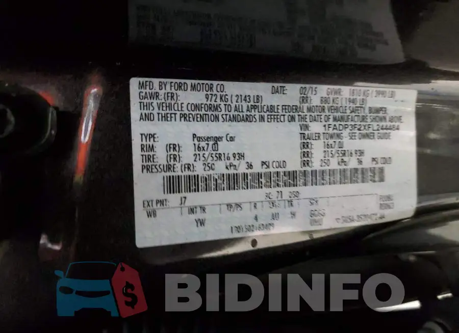 1FADP3F2XFL244484 Photo# 12