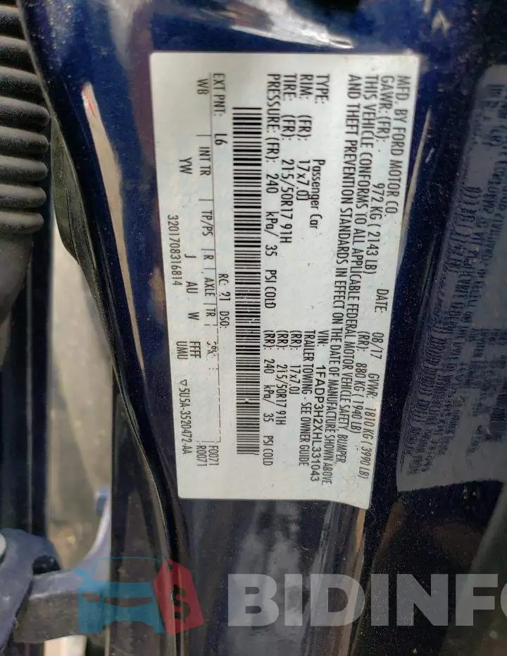 1FADP3H2XHL331043 Photo# 13