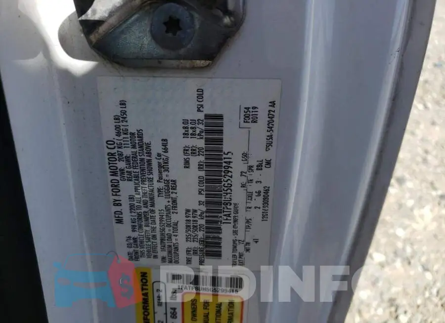 1FATP8UH5G5299415 Photo# 12