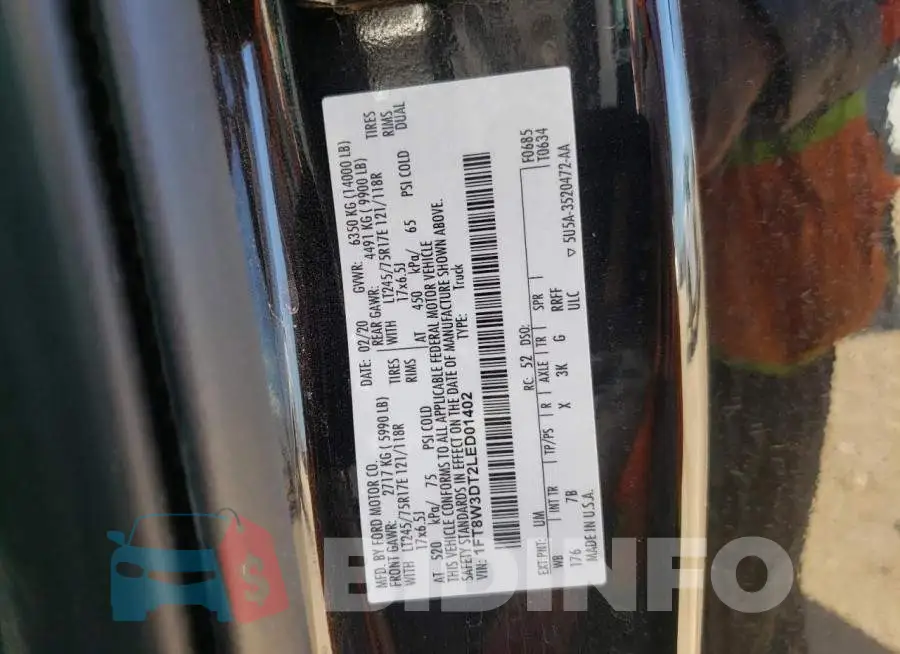 1FT8W3DT2LED01402 Photo# 12