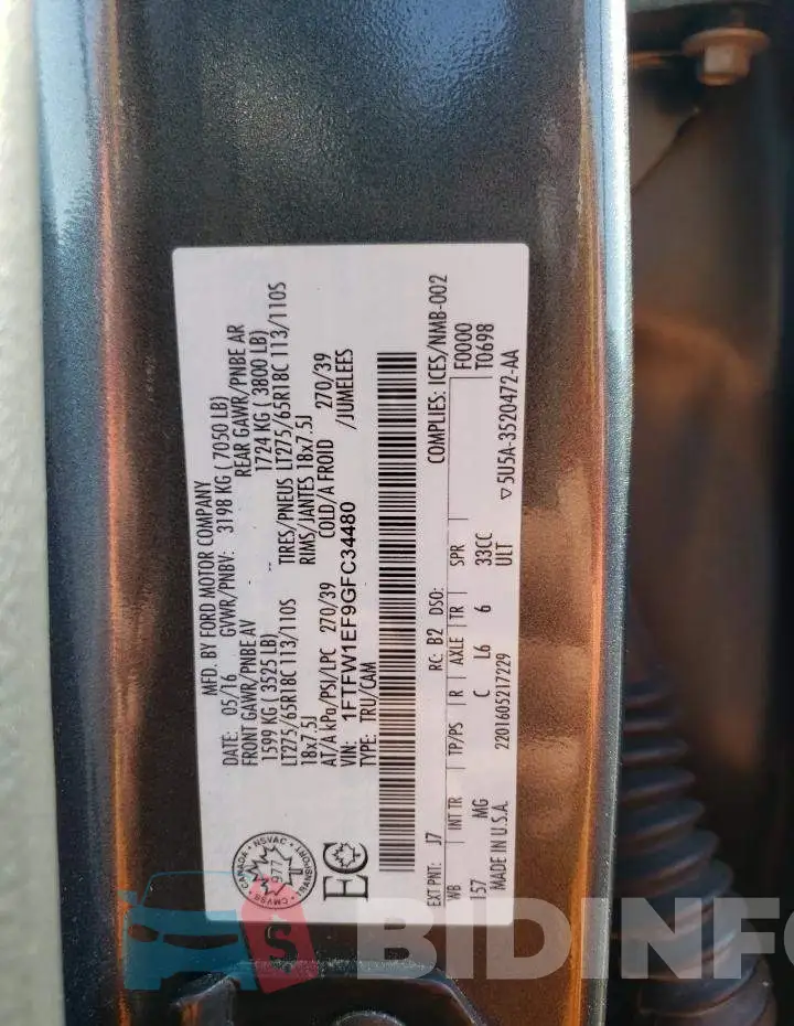 1FTFW1EF9GFC34480 Photo# 12