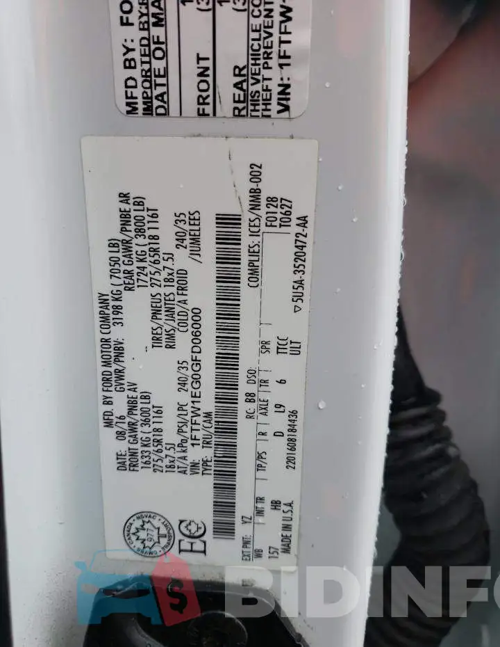 1FTFW1EG0GFD06000 Photo# 12