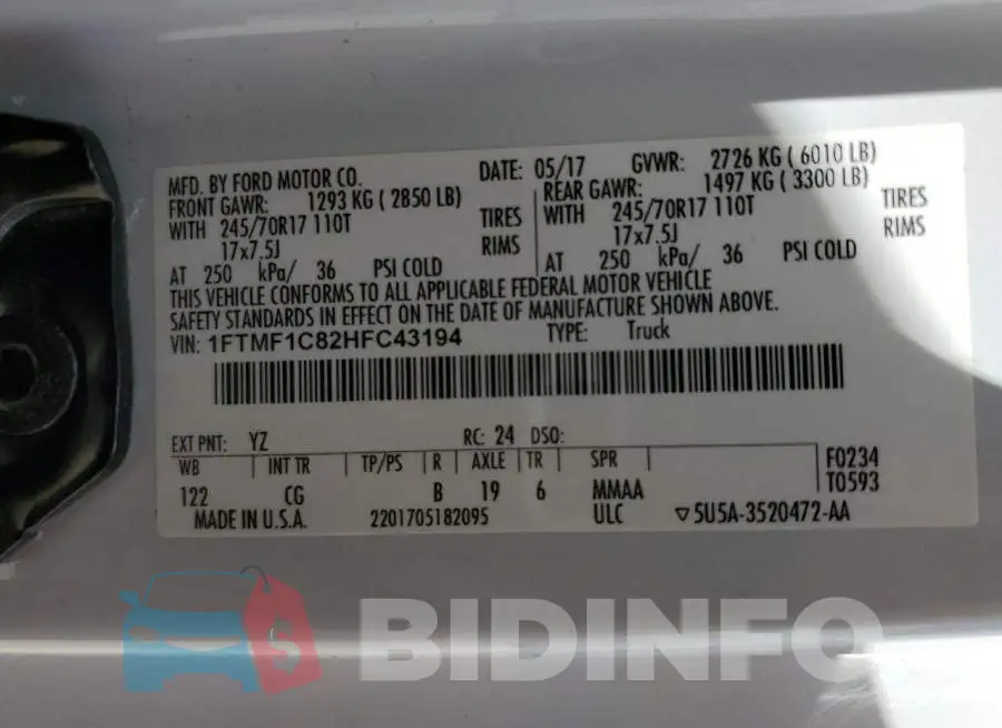 1FTMF1C82HFC43194 Photo# 12