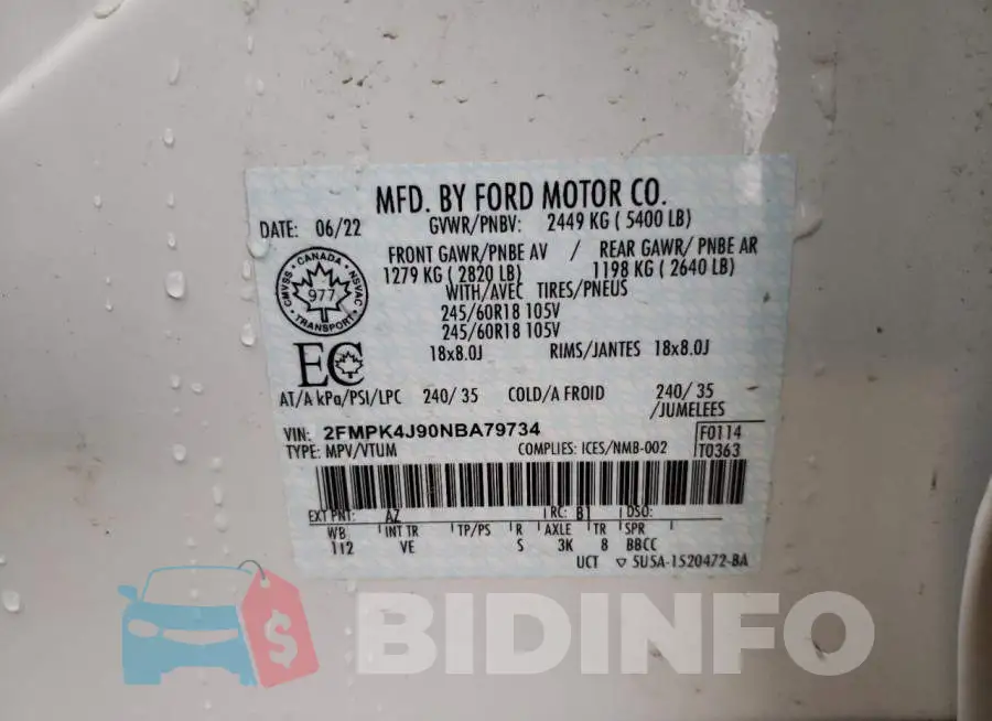 2FMPK4J90NBA79734 Photo# 13