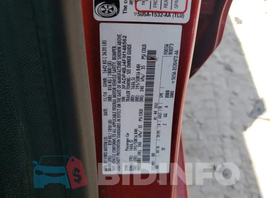 3FADP4BJ4FM148562 Photo# 12
