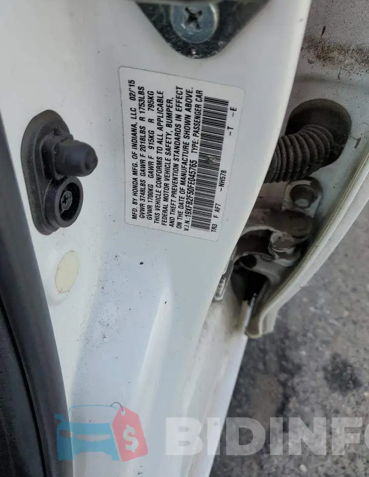 19XFB2F50FE045765 Photo# 12