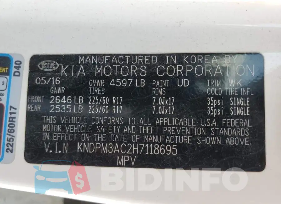 KNDPM3AC2H7118695 Photo# 12