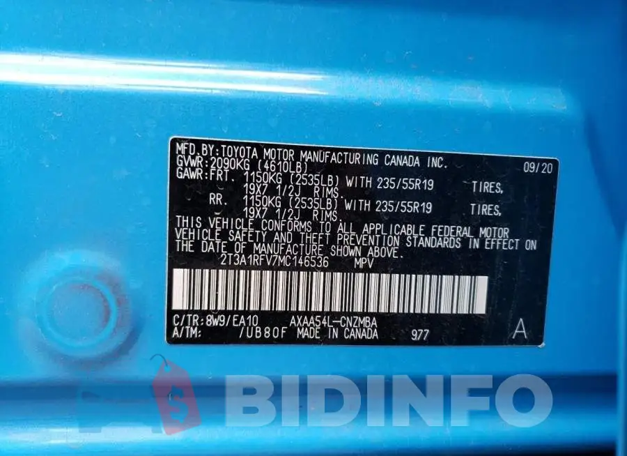 2T3A1RFV7MC146536 Photo# 14