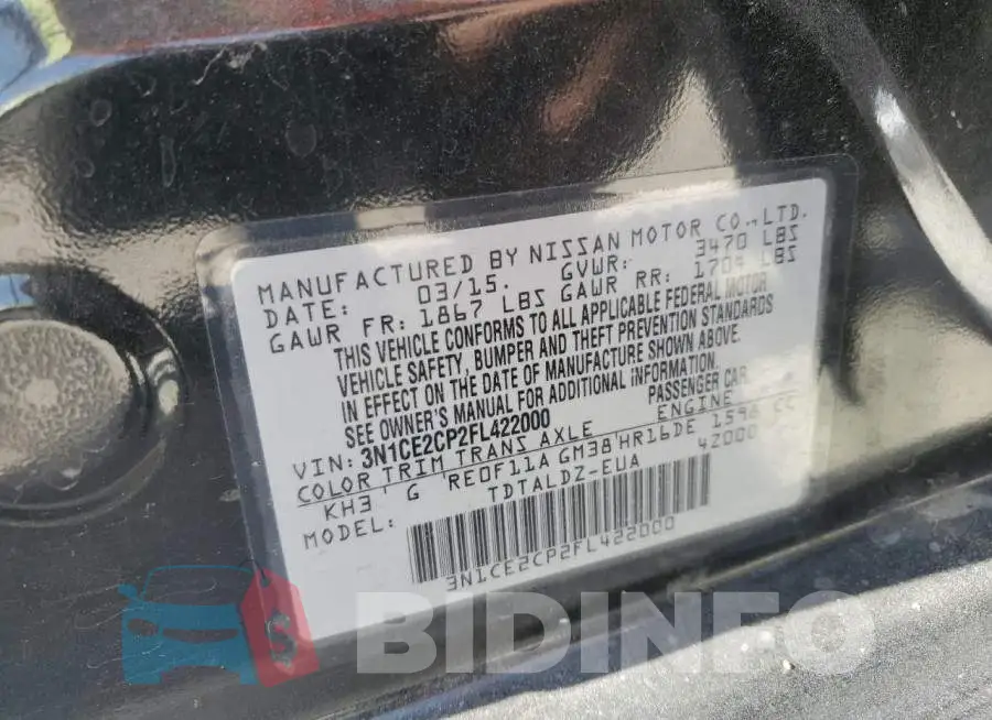 3N1CE2CP2FL422000 Photo# 12