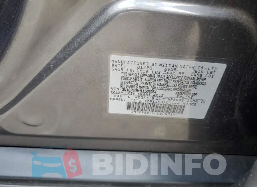 3N1CP5DV1LL506054 Photo# 10